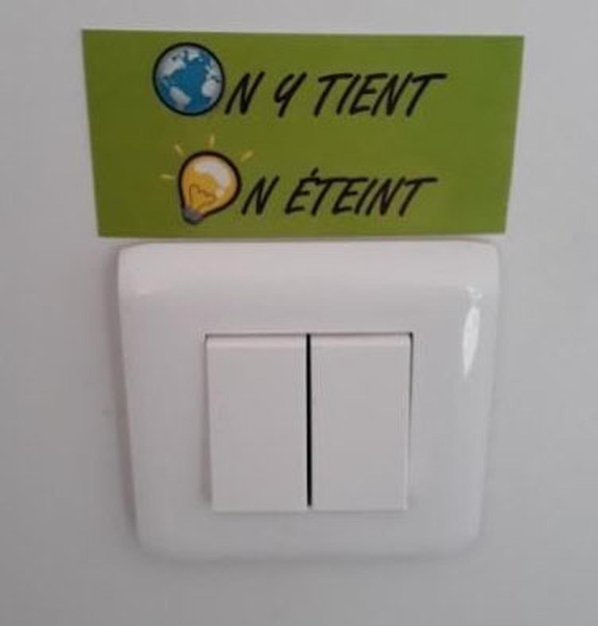 étiquette on y tient, on éteint